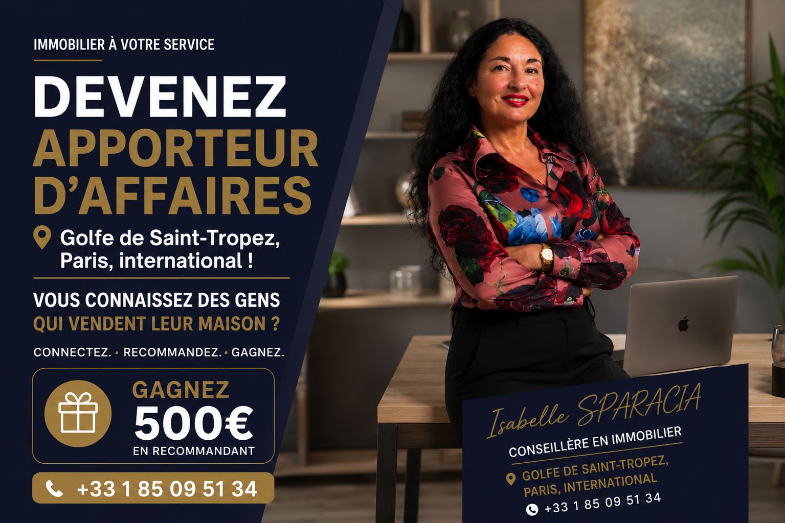 Devenez apporteur d'affaires en immobilier avec Isabelle Sparacia