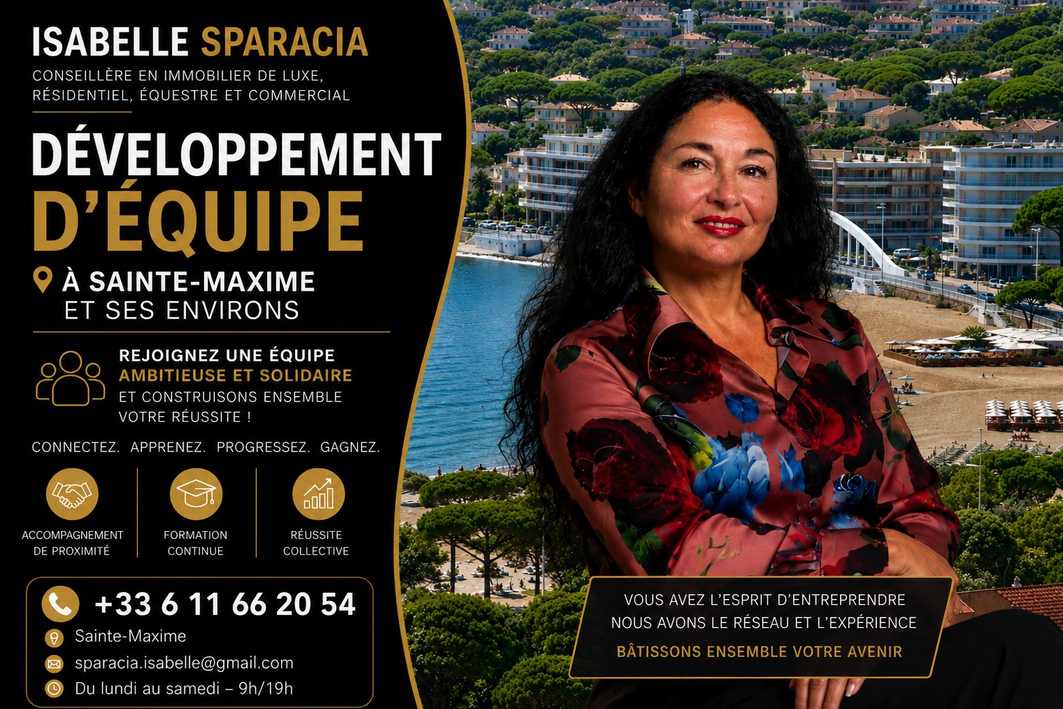 Rejoindre Isabelle Sparacia, conseillère immobilier à Sainte-Maxime — Golfe de Saint-Tropez